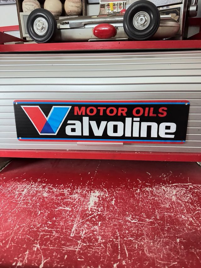 Cartel Metalico Valvoline 40x10