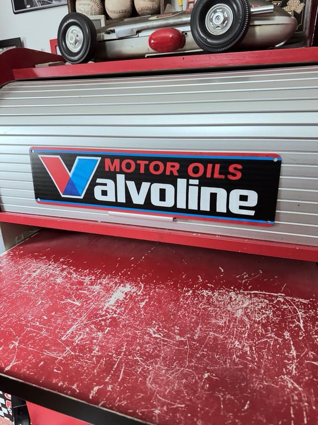Cartel Metalico Valvoline 40x10