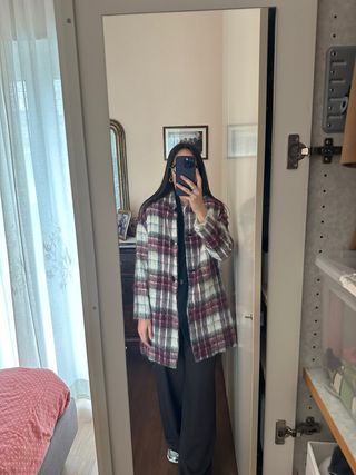 cappotto tartan a scacchi in lana