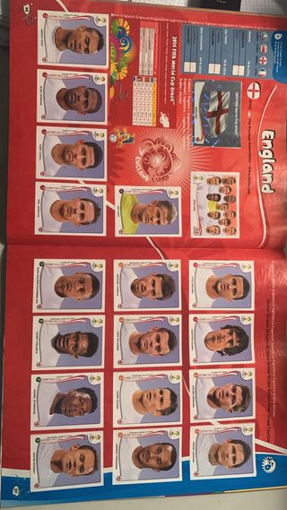 Album mundial de Brasil 2014,cromos pegados 
