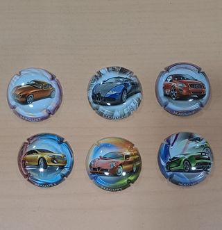 6 placas cava automóviles modernos