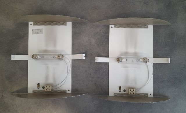 Coppia di lampade plafoniere applique