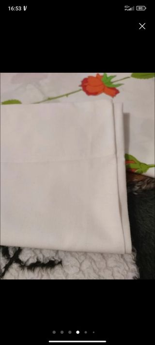 Sabanas con rosas de algodón vintage