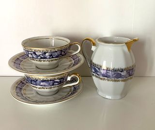 Servicio de porcelana antigua de 3 piezas