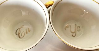 Servicio de porcelana antigua de 3 piezas