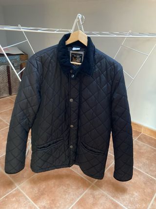 Chaqueta acolchada de caballero negra talla L