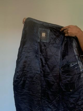 Cazadora piel negra XXL