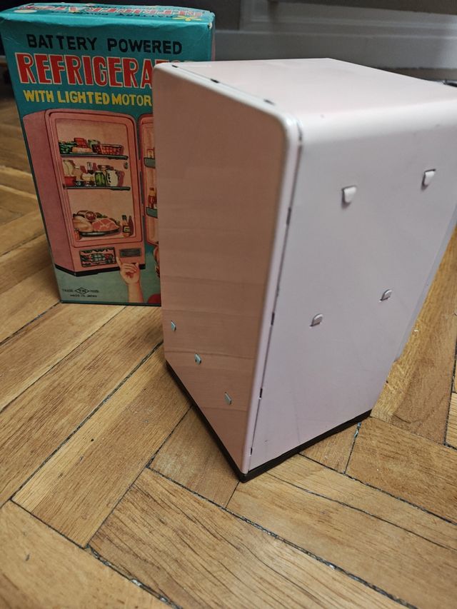 Refrigerador frigorífico hojalata vintage años 60