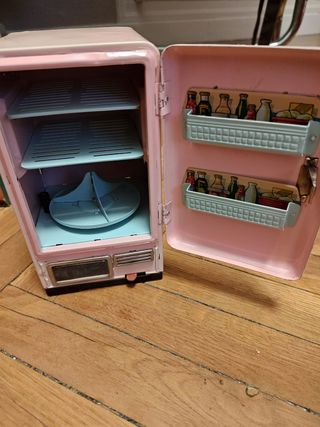 Refrigerador frigorífico hojalata vintage años 60