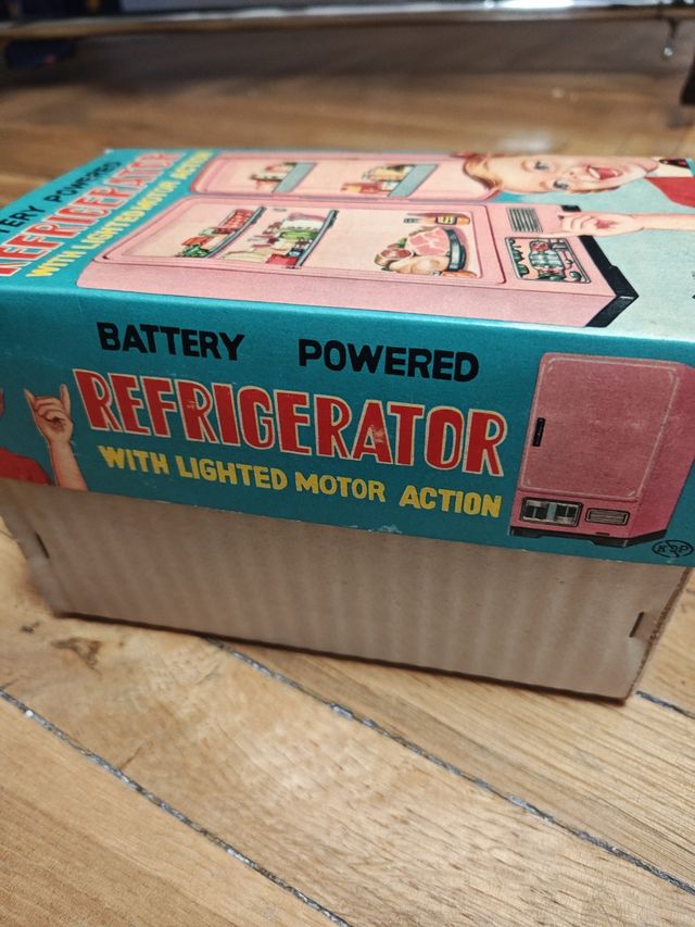 Refrigerador frigorífico hojalata vintage años 60