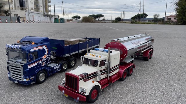 Camion tamiya 6x4 rc 1/14 único arte peterbilt
