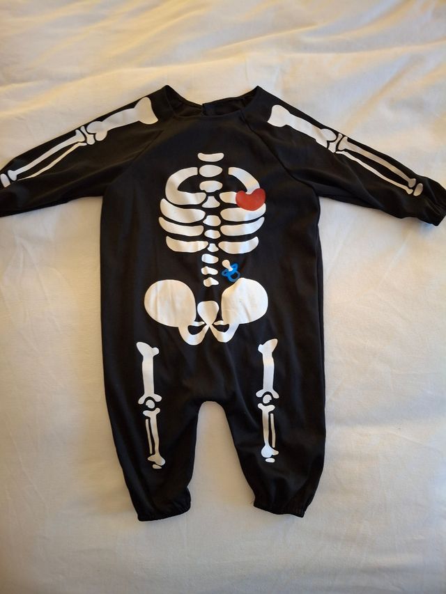 Disfraz esqueleto niños de 1-3 años