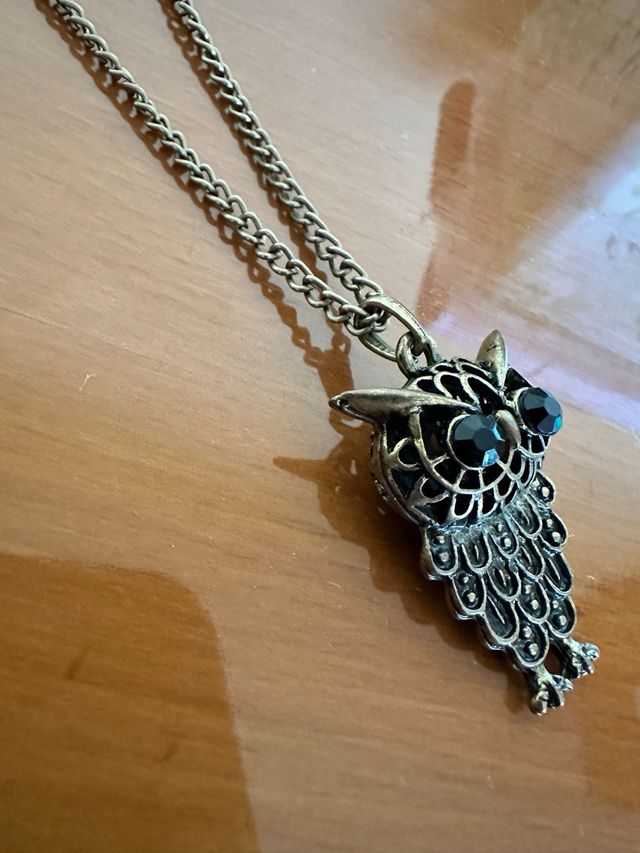 Collana lunga con gufo