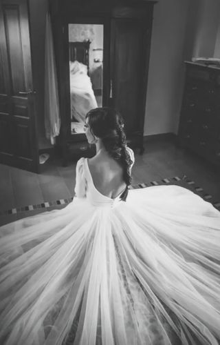 Sobrefalda de tul de novia de pornovias