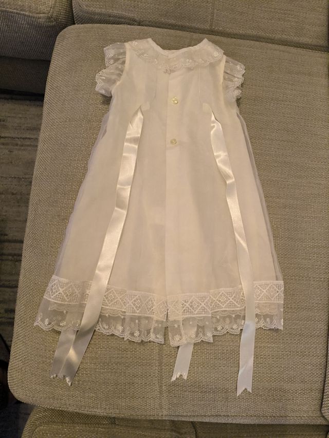 Vestido y chaqueta bautizo