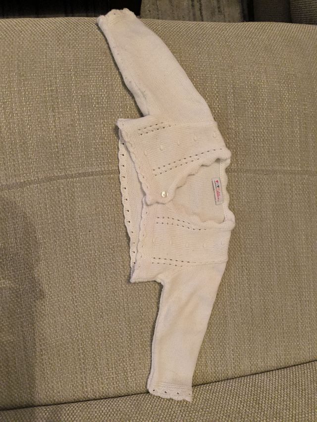 Vestido y chaqueta bautizo