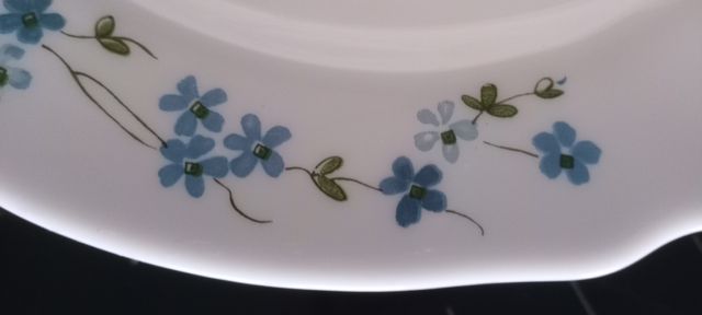 Plato sopero Arcopal Myosotis Verónica flores