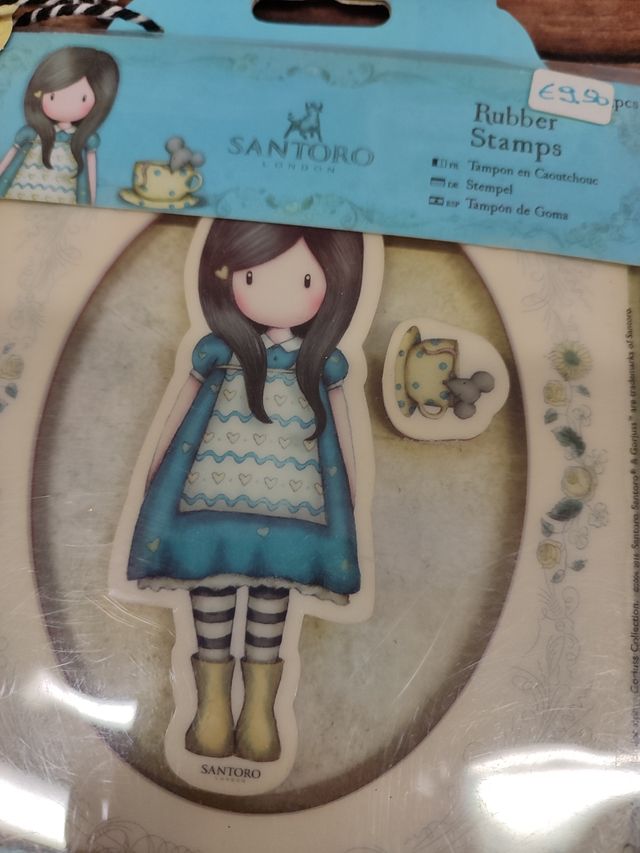 Timbro Gorjuss bimba con topino.Ultimo disponibile