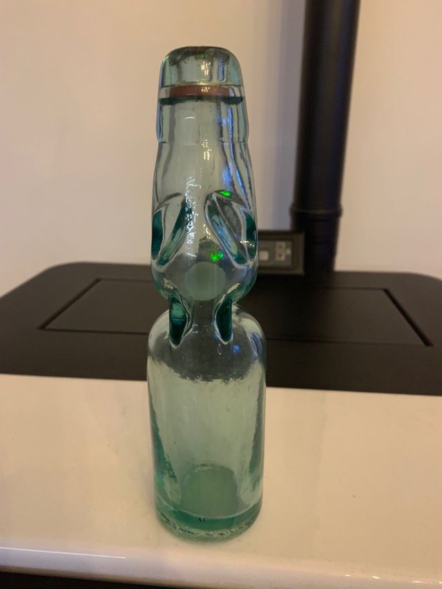 Bottiglia Gassosa con Pallina in vetro ann