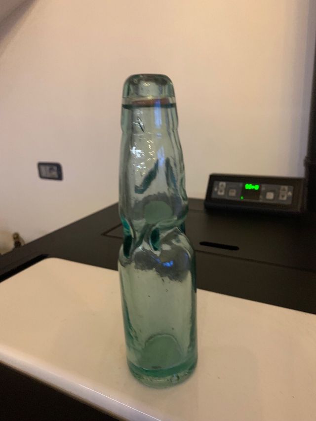 Bottiglia Gassosa con Pallina in vetro ann