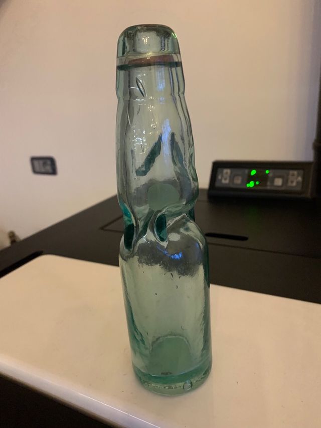 Bottiglia Gassosa con Pallina in vetro ann