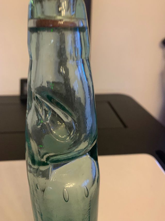 Bottiglia Gassosa con Pallina in vetro ann