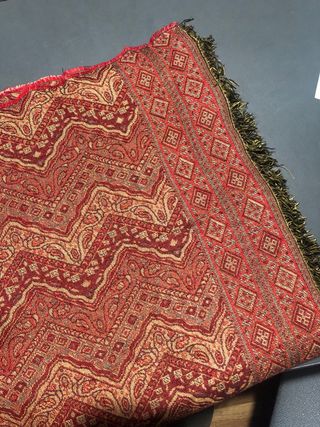 Foulard elegante rojo naranja y coral