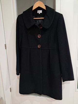 Abrigo mujer negro de paño
