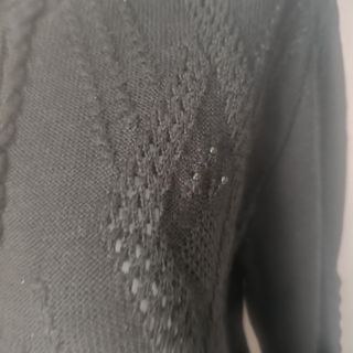 Chaqueta Negra Con abalorios Negros