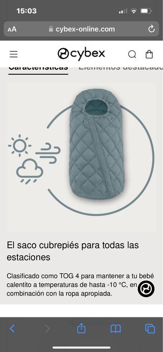 Saco Cybex Snogga  REGALO