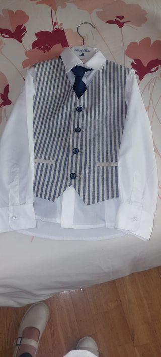 Traje de comunion niño mas zapatos
