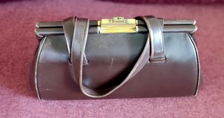 Bolso maletín vintage de cuero 