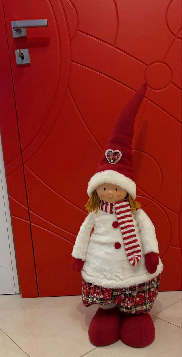 BAMBOLA NATALIZIA GAMBE LUNGHE da h 70 a120