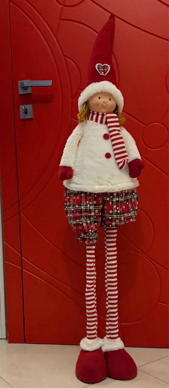 BAMBOLA NATALIZIA GAMBE LUNGHE da h 70 a120