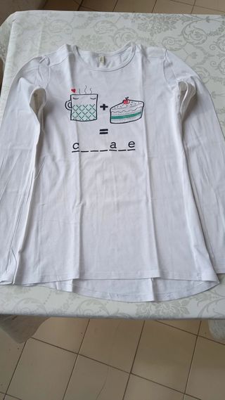 Camiseta manga larga para niñas marca benetton