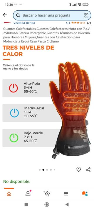 Guantes calefactables moto