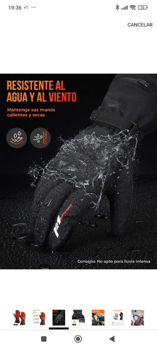 Guantes calefactables moto
