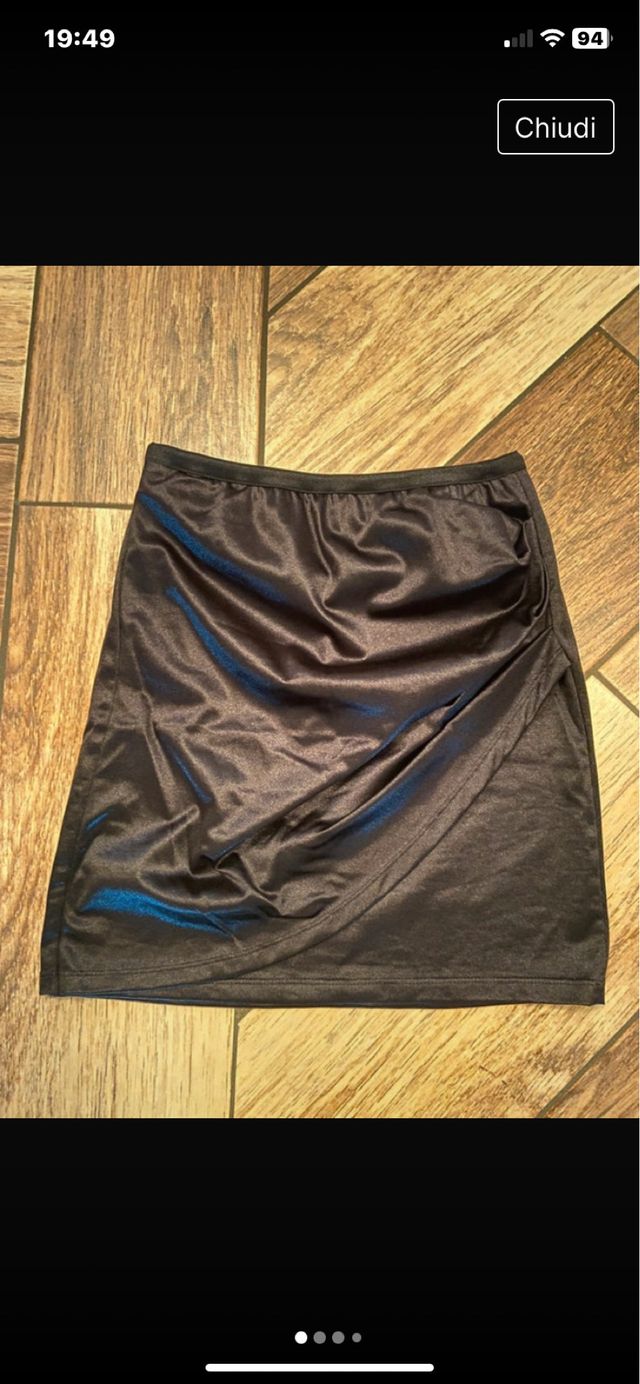 Gonna in raso nera Subdued