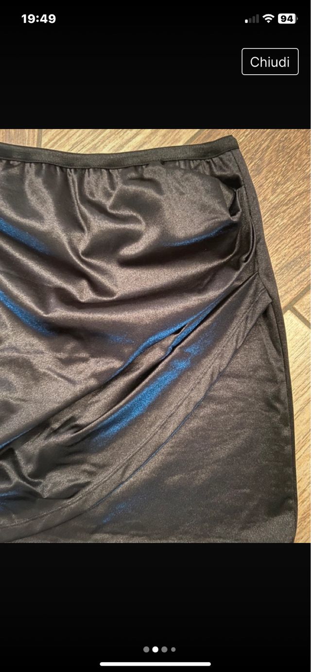 Gonna in raso nera Subdued