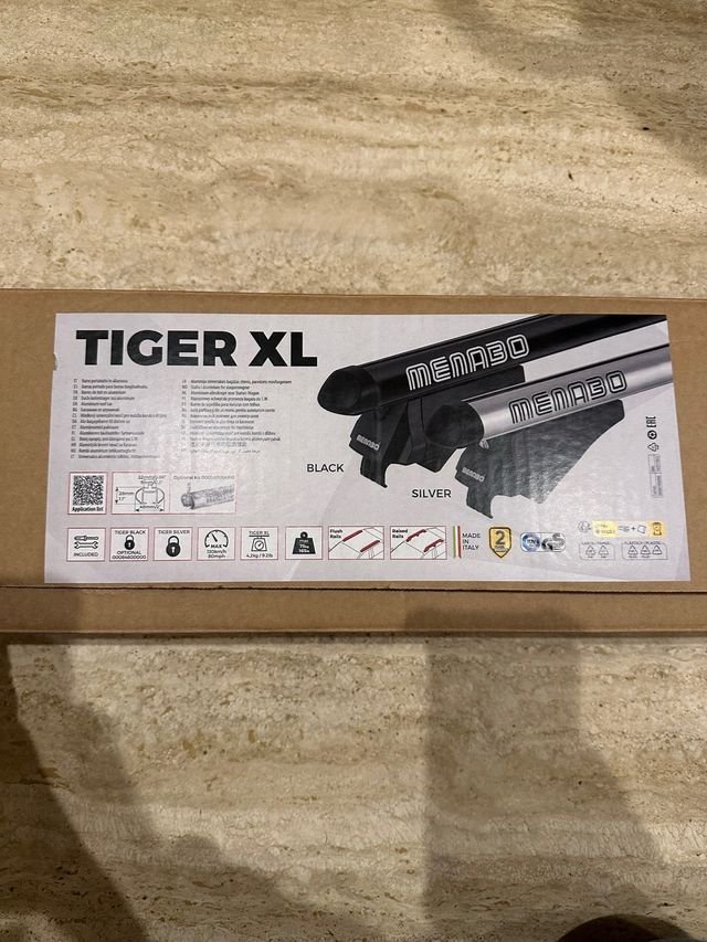 Barras techo Menabo Tiger XL black
