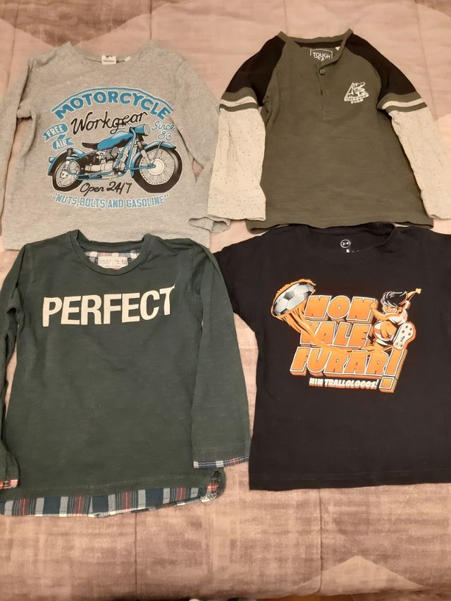 5 Camisetas niño 4años