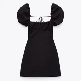 Vestido negro espalda cruzada