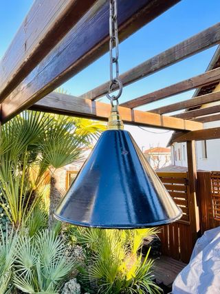 LAMPADA ANTICA A SOSPENSIONE SMALTATA VINTAGE