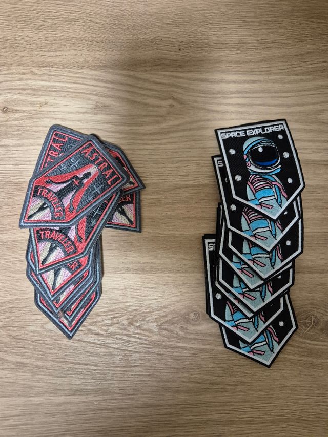 Parches bordados de viaje astral y space