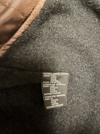 Chaqueta cuero marron hombre TM