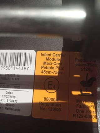 Maxi-cosi pebble plus (45-75 cm)