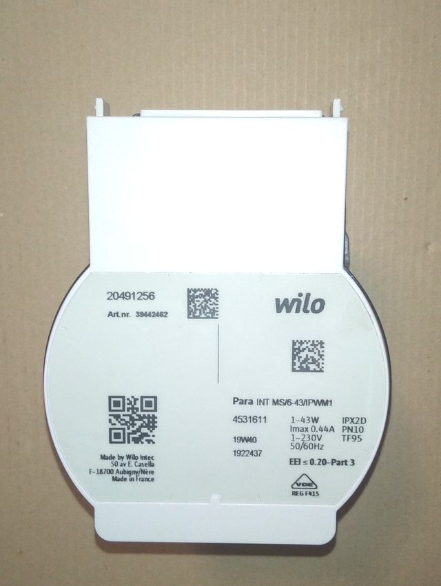 CIRCOLATORE POMPA WILO PARA INT MSL/6-43/IPWM1