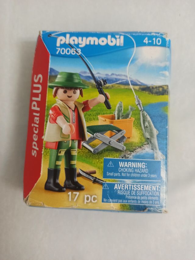 Muñeco pescador de Playmobil. Ref: 70063