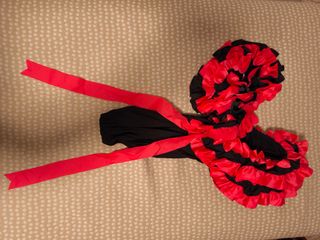 Traje de flamenca con mantoncillo