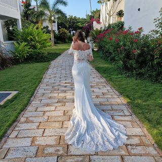 Vestido de novia de encaje pronovias 